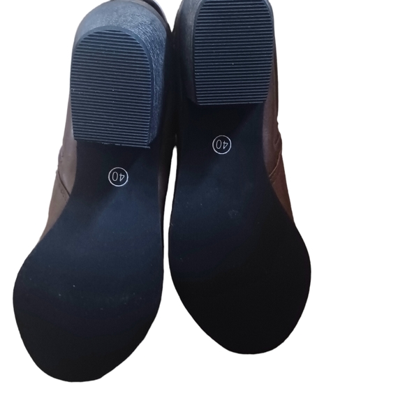 Patrizia brown leather southwestern flair boots  size 40 NWT - Picture 13 of 13